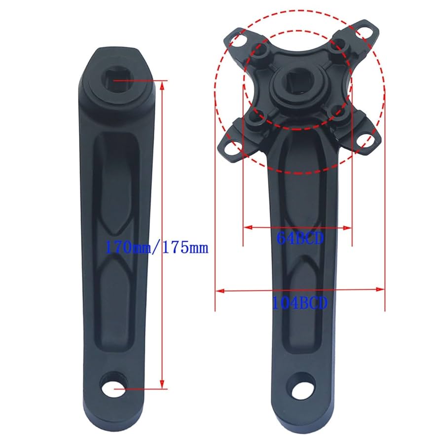 Amazon.com: LHHL Bikes Square Taper Crankset 64/104BCD 30